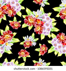 Abstract elegance seamless pattern with floral background