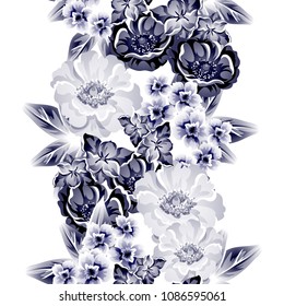 Abstract elegance seamless pattern with floral background