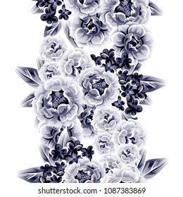 Abstract elegance seamless pattern with floral background