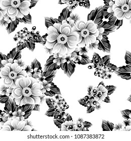 Abstract elegance seamless pattern with floral background