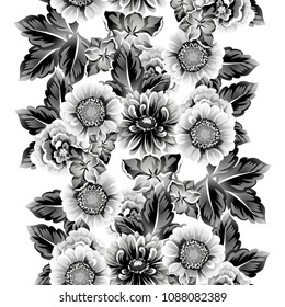 Abstract elegance seamless pattern with floral background