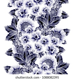 Abstract elegance seamless pattern with floral background
