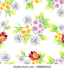 Abstract elegance seamless pattern with floral background