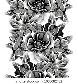 Abstract elegance seamless pattern with floral background