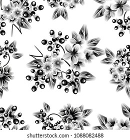Abstract elegance seamless pattern with floral background