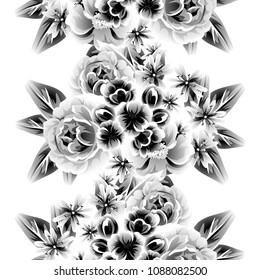 Abstract elegance seamless pattern with floral background