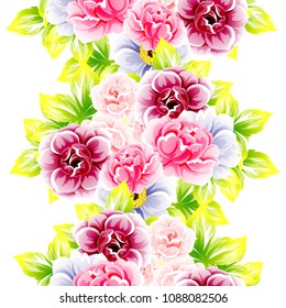 Abstract elegance seamless pattern with floral background