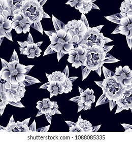 Abstract elegance seamless pattern with floral background