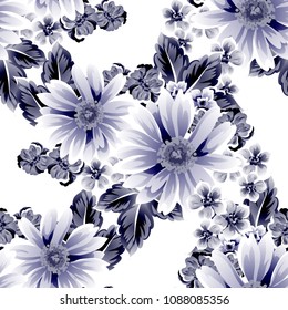 Abstract elegance seamless pattern with floral background