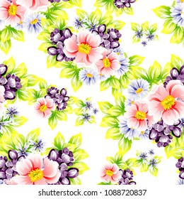 Abstract elegance seamless pattern with floral background