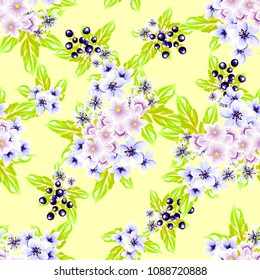 Abstract elegance seamless pattern with floral background