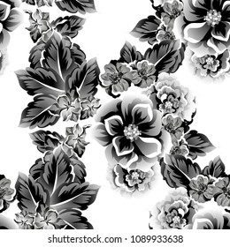 Abstract elegance seamless pattern with floral background