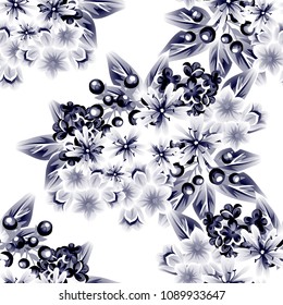 Abstract elegance seamless pattern with floral background