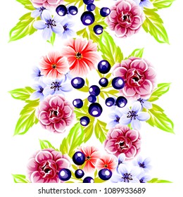 Abstract elegance seamless pattern with floral background