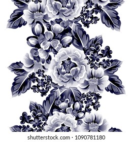 Abstract elegance seamless pattern with floral background