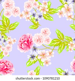 Abstract elegance seamless pattern with floral background Abstract elegance seamless pattern with floral background
