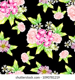 Abstract elegance seamless pattern with floral background