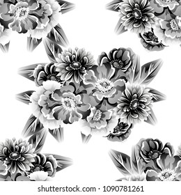 Abstract elegance seamless pattern with floral background