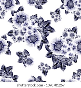 Abstract elegance seamless pattern with floral background