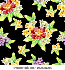 Abstract elegance seamless pattern with floral background