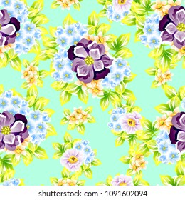 Abstract elegance seamless pattern with floral background