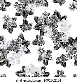 Abstract elegance seamless pattern with floral background