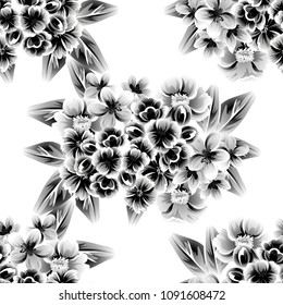 Abstract elegance seamless pattern with floral background
