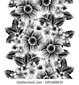 Abstract elegance seamless pattern with floral background