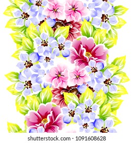 Abstract elegance seamless pattern with floral background