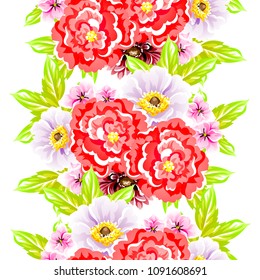 Abstract elegance seamless pattern with floral background