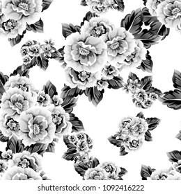 Abstract elegance seamless pattern with floral background