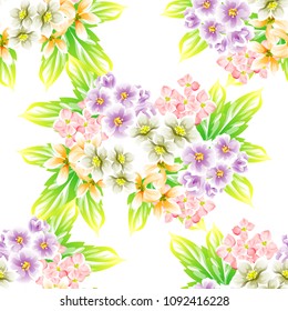 Abstract elegance seamless pattern with floral background