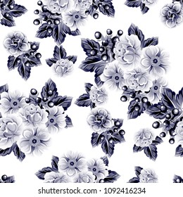 Abstract elegance seamless pattern with floral background