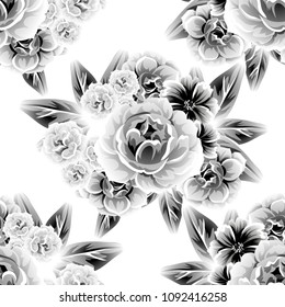 Abstract elegance seamless pattern with floral background