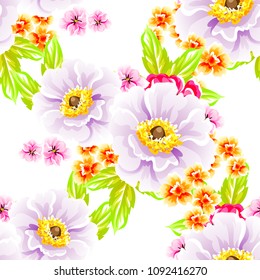 Abstract elegance seamless pattern with floral background