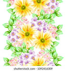 Abstract elegance seamless pattern with floral background