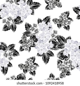 Abstract elegance seamless pattern with floral background
