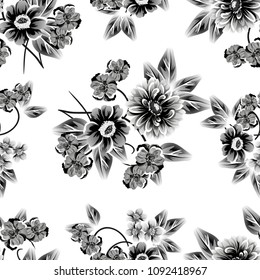 Abstract elegance seamless pattern with floral background
