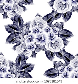 Abstract elegance seamless pattern with floral background