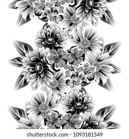 Abstract elegance seamless pattern with floral background
