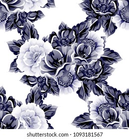 Abstract elegance seamless pattern with floral background