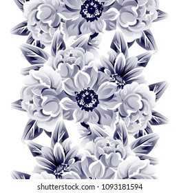 Abstract elegance seamless pattern with floral background