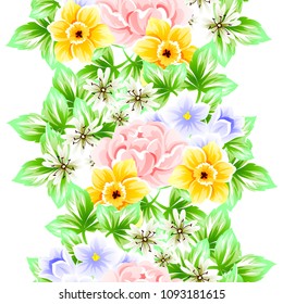 Abstract elegance seamless pattern with floral background