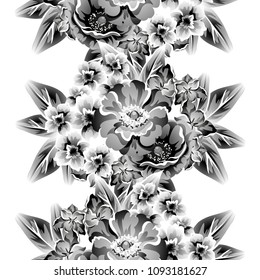 Abstract elegance seamless pattern with floral background