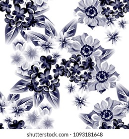 Abstract elegance seamless pattern with floral background