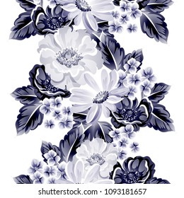 Abstract elegance seamless pattern with floral background
