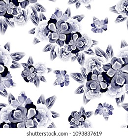 Abstract elegance seamless pattern with floral background