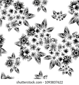 Abstract elegance seamless pattern with floral background