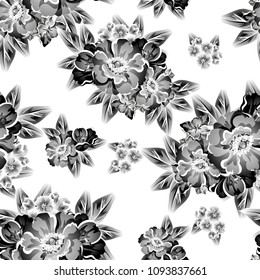 Abstract elegance seamless pattern with floral background