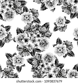 Abstract elegance seamless pattern with floral background